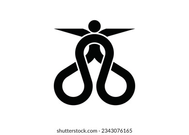 Initial Creative logo design template creative and professional infinity logo on black background
