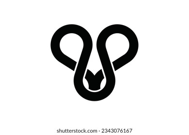 Initial Creative logo design template creative and professional infinity logo on black background
