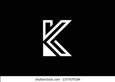 Initial creative and minimal K Logo. K letter trendy monogram icon symbol. Modern alphabet vector design