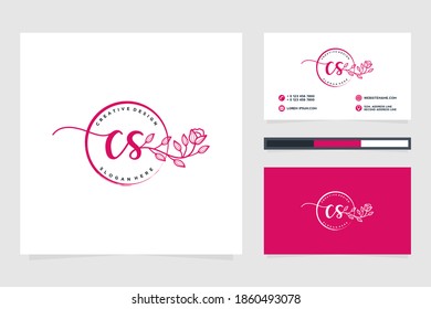 Erstmalige CS Feminine Logo-Kollektionen und Visitenkarten-Vorlage.
