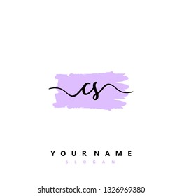 Initial CS handwriting logo