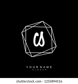 Initial CS handwriting logo vector