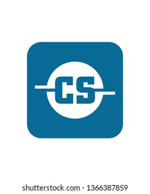 initial CS logo design, vector