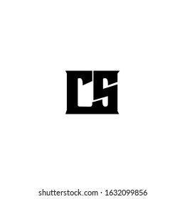 initial CS Logo design vector. Illustration of CS Letter Logo