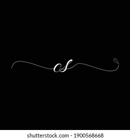 Initial CS logo handwriting business illustration fashion simple