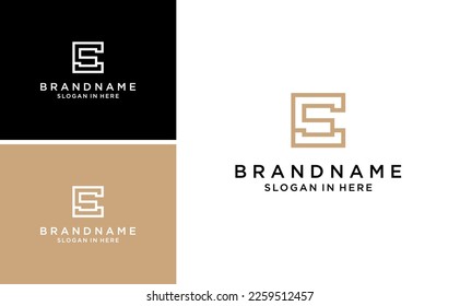 initial CS or SC letter illustration monogram vector logo template 