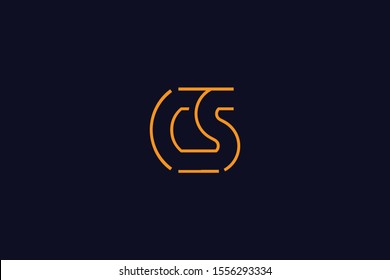 Initial CS SC Letter Logo Design Vector Template. Monogram and Creative Alphabet C S Letters icon Illustration.