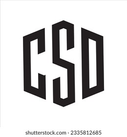 Initial CSD letter luxury beauty flourishes ornament monogram logo Swoosh Letter Logo Design for business and company identity. Water Wave CSD Logo with modern trendy