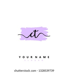 Initial CT handwriting logo