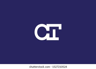 Initial CT TC Letter Logo Design Vector Template. Monogram and Creative Alphabet C T Letters icon Illustration.