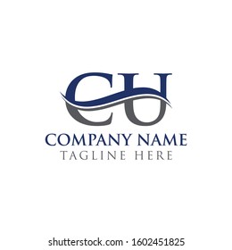 Initial CU Letter Logo Design Vector Template. CU Logo Design