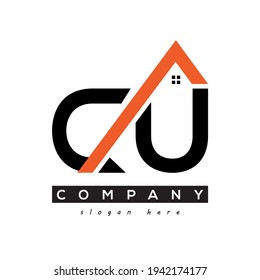 vector inicial del logotipo inmobiliario de la CU