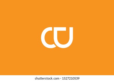 Initial CU UC Letter Logo Design Vector Template. Monogram and Creative Alphabet C U Letters icon Illustration.