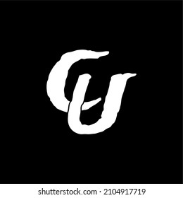 initial CU UC Letter Logo Design Vector image