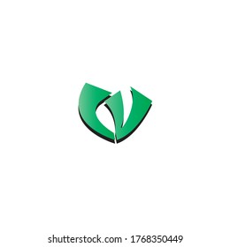 Initial CV creative logo design