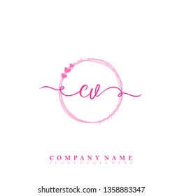 Initial CV handwriting logo