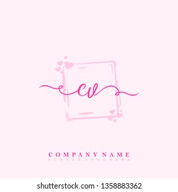 Initial CV handwriting logo