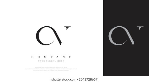 Vector inicial de diseño de logotipos de CV 