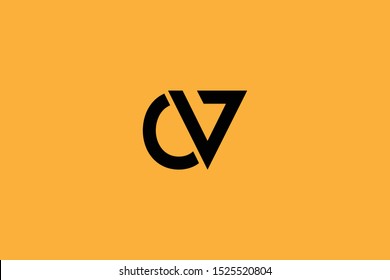 Initial CV VC Letter Logo Design Vector Template. Monogram and Creative Alphabet C V Letters icon Illustration.