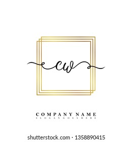 Initial CW handwriting logo
