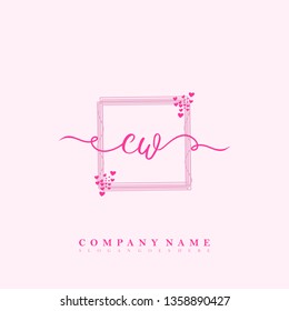 Initial CW handwriting logo