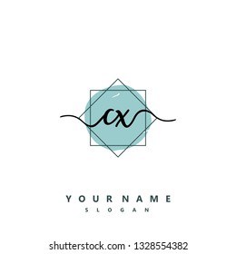 Initial CX handwriting logo