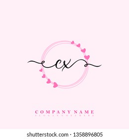 Initial CX handwriting logo