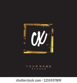 Initial CX handwriting logo vector