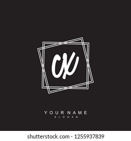 Initial CX handwriting logo vector