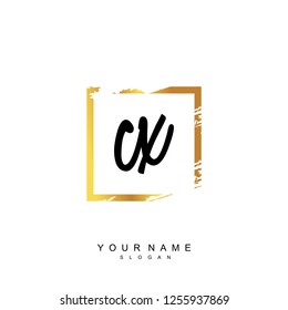 Initial CX handwriting logo vector