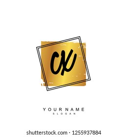 Initial CX handwriting logo vector