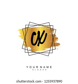 Initial CX handwriting logo vector