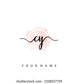 Initial CY handwriting logo