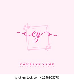 Initial CY handwriting logo