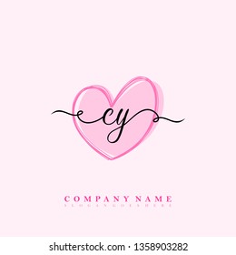 Initial CY handwriting logo