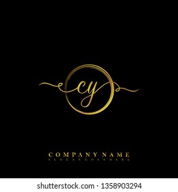 Initial CY handwriting logo