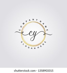 Initial CY handwriting logo