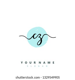 Initial CZ handwriting logo