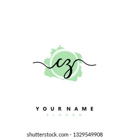 Initial CZ handwriting logo