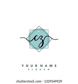 Initial CZ handwriting logo