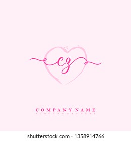 Initial CZ handwriting logo