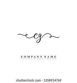 Initial CZ handwriting logo