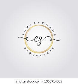 Initial CZ handwriting logo