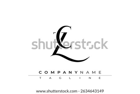 Initial CZ Logo Design Vector. Elegant Monogram Logo Design with Decorative Elements and Typography