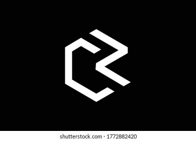 Initial CZ ZC modern monogram and elegant logo design, Professional Letters Vector Icon Logo on black background.