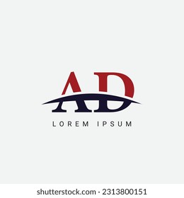 Initial A D, AD Letter Logo design vector template, Graphic Symbol for Corporate Business Identity