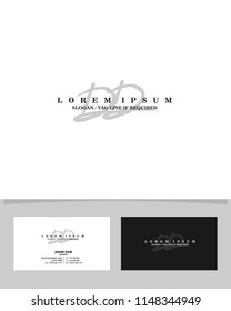 Initial D D brush logo identity vector template
