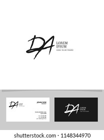 Initial D A brush logo identity vector template