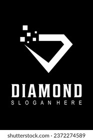  initial D diamond idea vector logo design