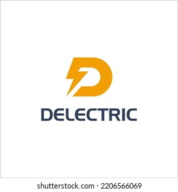 Initial D electric energy logo vector template